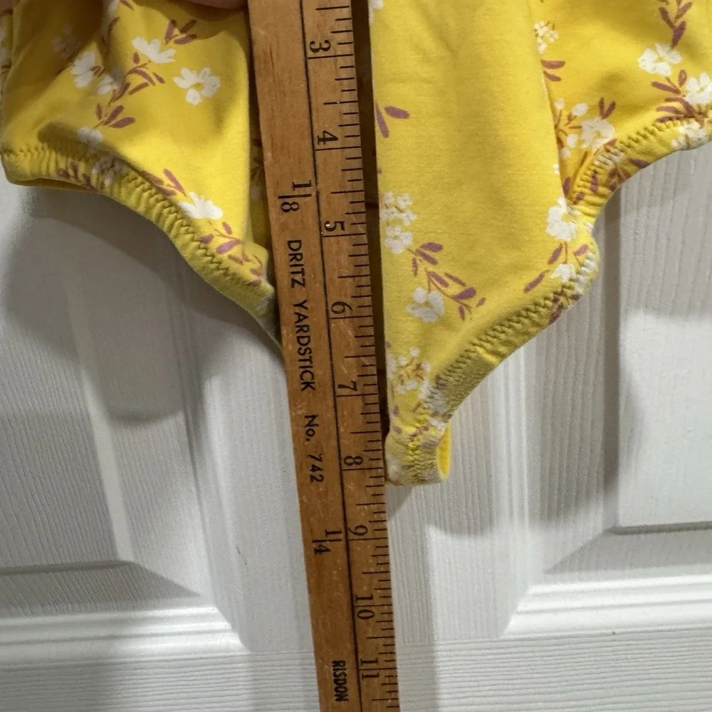 Girls' Cascading-Ruffle‎ One-Piece Swimsuit 04 Yellow Floral Swim Vacation